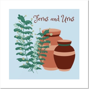 Ferns and Urns, Gardening T-Shirt, Garden Lover, Greenhouse Kit Posters and Art